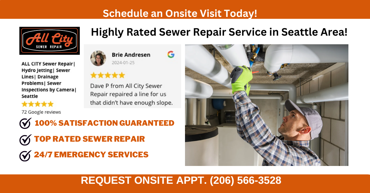 All City Sewer Repair emergency services in Woodinville, Seattle, Bellevue, WA